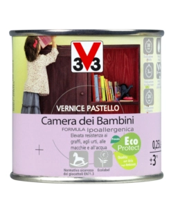 Vernice per legno - vernice pastello camera dei bambini - bianco panna - 0,25 litri